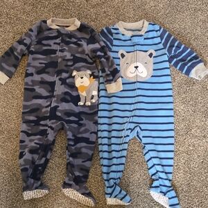 Blue and Gray Kids One Piece Pajamas